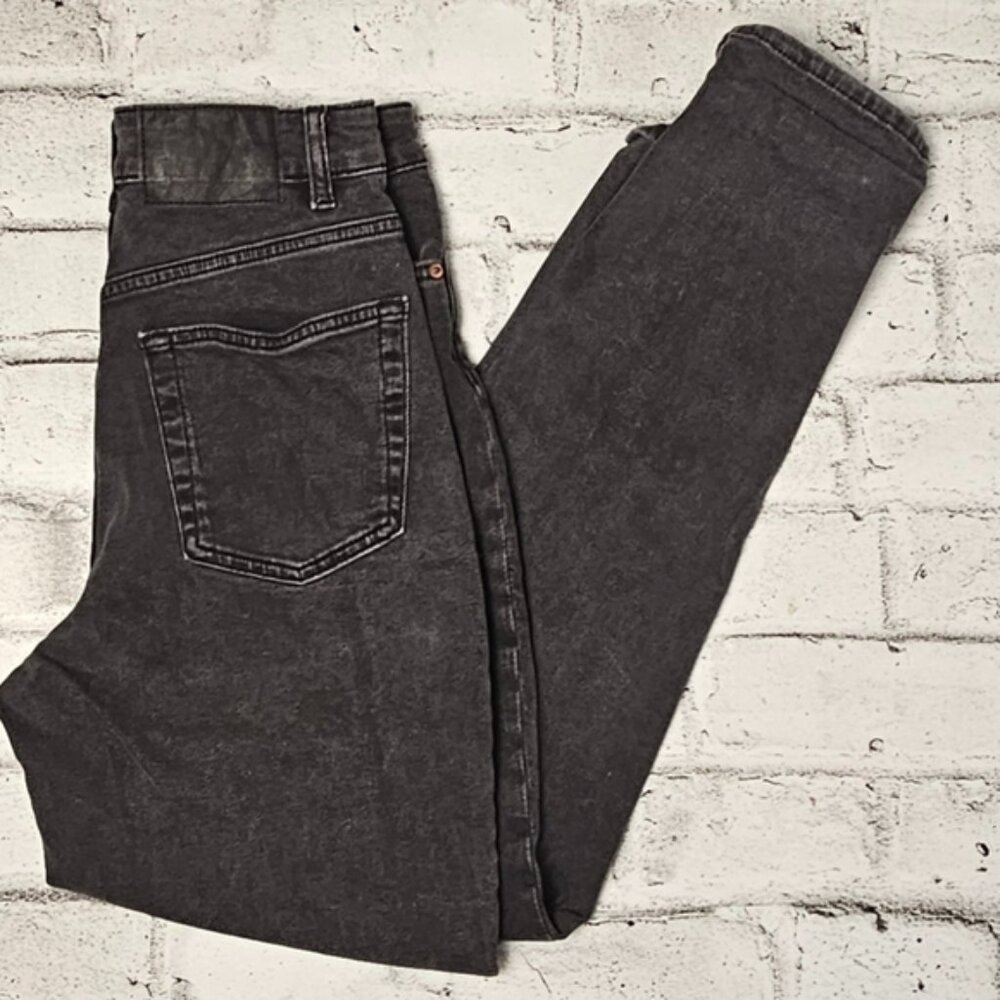 H&M DIVIDED Women's Black High-Rise Mom Jeans
